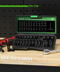 Heavy Duty 23-Piece 1/4 Inch Drive Socket Set With Deep And Shallow 12-Point Impact Sockets Cr-V Steel in carrying case
