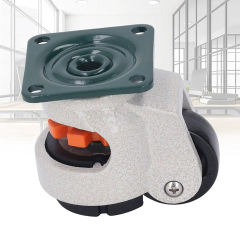 Leveling Caster Wheel 40mm Diameter Adjustable Height Plate Caster For Heavy Furniture And Equipment in an office setting.