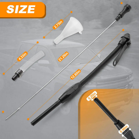 Chevy Small Block Dipstick 1980 Up Compatible With 265 283 305 327 350 383 400 SBC Passenger Side Black Engine Oil Dipstick