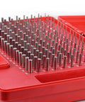 Pro Grade Pin Gauge Set M1 0.061-0.250 Inches, 190-Piece Class ZZ Steel Pin Gauges With Storage Case, Ultra Precise Measurement Tools With Tight Tolerances 0.0000 To -0.0002, HRC 60-62; steel pins in red case