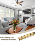 Keep Your Sectional Locked Tight With Zero Sliding Around Using These Tough As Nails Zinc Plated Interlocking Connectors And Installation Screws For Reliable Furniture Assembly in a stylish living room.