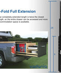 52 Inch Beefy Industrial Grade Heavy Duty Drawer Slide Without Lock A76 Black Electroplated Cold Rolled Steel Three Fold Full Extension