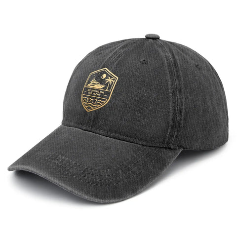 Low Profile Lightweight Mens Golf Hat With Breathable Vent Eyelets And Sweatband For All Day Comfort Perfect For Fishing Hiking Bush Walking And Everyday Sports, featuring a beach sunset patch.