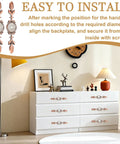 Red Vintage Cabinet Back Plates For Wardrobes And Dressers Zinc Alloy Drawer Back Plates With 5 Thirty-Second Inch Single Hole displayed on dresser
