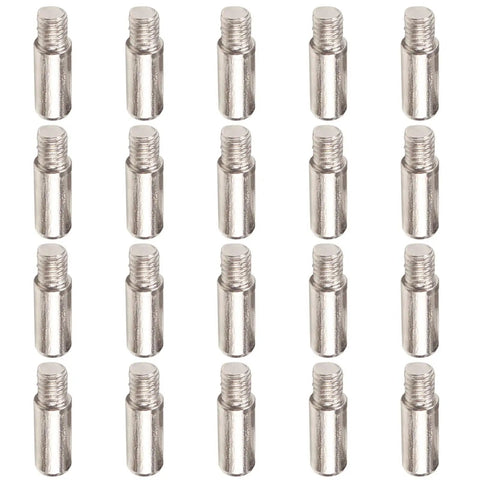 20 Piece Shelf Bracket Pegs Set for Cabinets and Wardrobes, shown in silver, heavy duty metal shelf pins for easy install