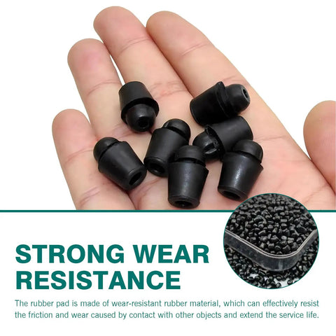 10 Pack Heavy Duty Automotive Rubber Hood And Trunk Mounds Elastic Door Damper Buffers Noise Reduction Shock Absorbers Badass Protection For Your Rig In Black held in hand