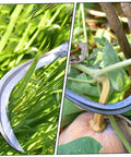 Effortless Mowing Sickle Set For Weeding And Harvesting Rugged Hand Tool For Gardening with curved steel blades in use