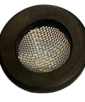 Close-up of a single Five Pack Inlet Filter Strainer Screens With Three Quarters Inch Hose Size Grommet Seal for filtration.