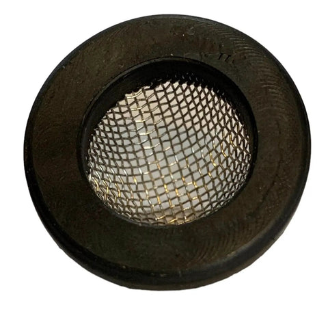 Close-up of a single Five Pack Inlet Filter Strainer Screens With Three Quarters Inch Hose Size Grommet Seal for filtration.