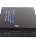 Heavy Duty Access Control Power Supply Box Pumping Out Steady 12Vdc Current For Wiegand Boards, showing black metal case.