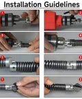 Installation guide for Heavy Duty Drain Cleaning Attachment Kit For Snake Machines Includes Nine Cool Tools Like Grease Cutters And Spiral Drills To Clear Clogs Fast Any Home Spot Works With Ridgid C4 C6 C7 C8 C9 Units To Get Stuff Fixed