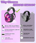 Kids Noise Canceling Headphones Ear Protection For Autism Sensory Safe Hearing Protection For Monster Trucks Concerts Fireworks Air Shows Comfortable Adjustable Headband Non Metallic Lightweight Design Kid Friendly Fit For Toddlers To Teens nebula color headphones comparison