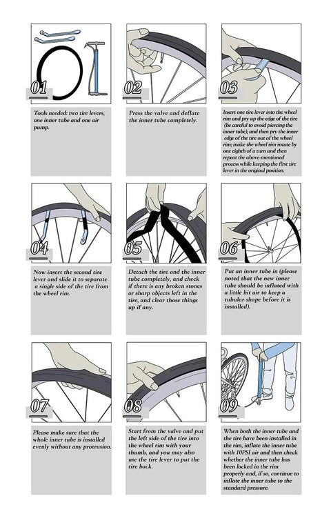 Step-by-step guide for installing Two Pack 26 Inch Bike Tubes 26x2.125 To 26x2.40 Built To Last Heavy Duty Butyl Inner Tubes With 48mm Schrader Valve Includes 2 Tire Levers For Road And Mountain Bikes