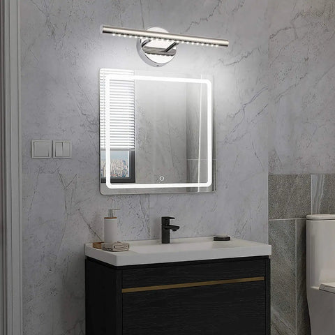 Upgrade Your Bathroom With A Sleek 15.7 Inch Vanity Light Fixture, 5W LED Cool White 6000K, stainless steel over mirror