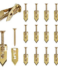 Heavy Duty Drywall Anchors And Screws Kit No Drill Needed DIY Friendly 180 Piece Self Drilling Set with 90 gold-plated anchors.