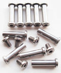Pocket Knife Pivot Pin Rivets Pack of 10 Stainless Steel Corby Rivets for DIY Knife Handles, screws and rivets displayed