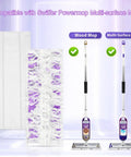12 Pack Disposable Power Mop Refills For Swiffer Power Mop, Quick And Easy Floor Cleaning Pads, Compatible With Swiffer Power Mop Wood, Superior Absorbency For Hardwood And Tile, Mess Free Cleanup On The Go, wood and multi-surface mop pads shown