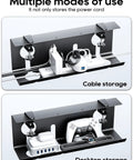 No Drill Under Desk Cable Tray Clamp On Metal Wire Organizer For Office And Home 16.9 Inches By 5.9 Inches By 4.7 Inches Punch Free