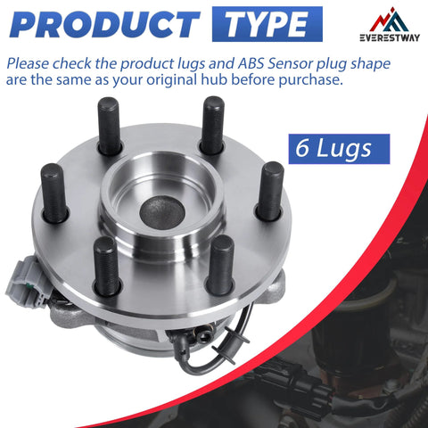 Front Wheel Hub Bearing Assembly for 2WD Nissan Frontier Pathfinder Xterra and Suzuki Equator 6 Lug ABS Compatible OE 515064 SP4507