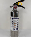 Heavy Duty Class K Wet Chemical Fire Extinguisher 34 Fl Oz 2 Pack with instructions for kitchen use.