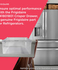 Crisper Drawer Replacement for Refrigerators, Clear, Easy Snap In Install, No Tools Needed, Fits Model 241801801
