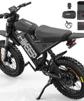 Beast Mode 3000W Electric Dirt Bike For Adults with 20 Inch All Terrain Fat Tires and included accessories.