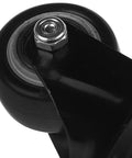 Close-up of Zero Fuss One Point Five Inch Silent Swivel Casters For Furniture Cabinets and Drawers with rubber treads.
