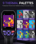 Pro Grade Thermal Imaging Camera With 240 X 240 IR Resolution And Heat Vision Clarity Two Point Eight Inch LCD Screen Less Than 50 mK Sensitivity And Smooth 25 Hz Frame Rate For Fast On Site Heat Detection, 9 thermal palettes display