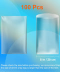 Crystal Clear 100 Count Heat Shrink Pouches shown in 8x12 in size for sealing soap, tumblers, jars, and crafts.