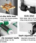 Pro Grade Heavy Duty Electric Wall Chaser For Concrete Walls 1100W 1600RPM with adjustable slot depth components details