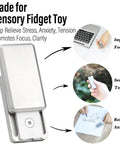 Heavy Hitter Stainless Steel Fidget Slider Featuring Dense Tracks And Slick Spring Action Built As A Next Level EDC Stress Reliever And Anxiety Focus Block For Everyday Tactical Flex Satisfaction on desk with laptop