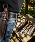 Two Knife Nesting Hunting Knife Set Grab And Go Ready For Hunt And Bushcraft With Sheath High Carbon Steel Fixed Blade Knives