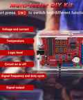 DIY Soldering Practice Kit With PWM Adjustable Signal Generator Voltage And Current Tester LED Display Functions