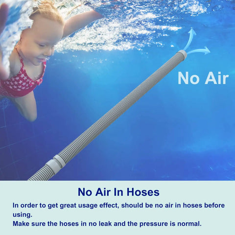 Pro Grade 1.5 Inch Pool Vacuum Hose Set, 8 Piece 40 Inch Replacement Extension Hoses For Automatic Pool Cleaners, underwater installation