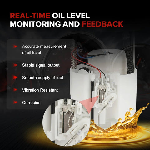 Electric Fuel Pump Module Assembly Plug And Play For Jeep Compass Patriot And Dodge Caliber 2007 To 2016 2.0L 2.4L L4 Engines Replaces P76269M SP7020M OE Grade Fuel Pump Module with real-time oil level monitoring and feedback features