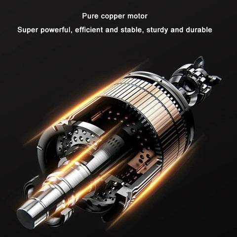 Heavy Duty 13000Rpm Desktop Belt Sander And Smart Knife Sharpener pure copper motor showing internal winding and rotor for efficient operation.