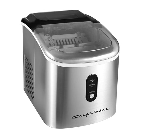 Countertop Ice Maker Stainless Steel With Large Capacity Ice Bucket Self Cleaning Function Heavy Duty Kitchen Gadget