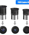Epic 1.25 Inch Astronomy Accessory Kit showing Plössl Eyepieces 6mm 12.5mm 20mm for Stargazing Gear