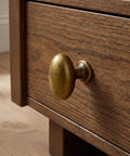 Oval Antique Brass Cabinet Knobs Set 1.6 Inch Zinc Alloy Drawer Knobs For Dresser Cupboard Wardrobe 6 Pack Vintage Vibe Finish