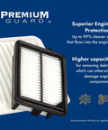 Product image of Engine Air Filter PA99071 for Kia Telluride, featuring high capacity media for 99% cleaner air and engine protection.