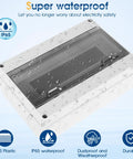 Beefy Waterproof Distribution Protection Box For Indoor Outdoor Wall Circuit Breakers, Rugged ABS Plastic Enclosure With Clear Cover, IP65 Weatherproof Electrical Box For 15 Way HT 15WAY Systems, white
