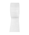 Kickass Heavy Duty Clear Duct Tape 2 Inch By 30 Yard Roll displayed vertically showing industrial grade woven backing for repairs.