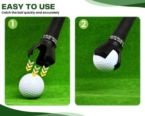 Three Prong Golf Ball Retriever Tool For Putter And Golf Clubs Universal Fit Fits Most Putters Easy Screw In Grabber Attachment.