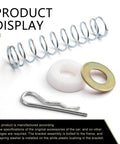 Transmission Shifter Lever Linkage Repair Kit For Chevy C10 C1500 C20 C2500 C30 C3500 GM Buick Oldsmobile Trans Shifter Cross Shaft Linkage Bushing With Spring Replace OE 1377083 Silver components including spring.