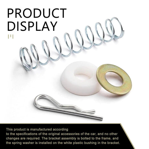 Transmission Shifter Lever Linkage Repair Kit For Chevy C10 C1500 C20 C2500 C30 C3500 GM Buick Oldsmobile Trans Shifter Cross Shaft Linkage Bushing With Spring Replace OE 1377083 Silver components including spring.