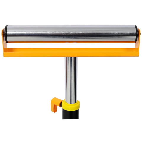 Dead Nuts Stable Single Roller Stand Heavy Duty Material Support For Table Saw And Planer With Four Leg Base Handling Up To 170 Pounds For Smoother Wood Projects