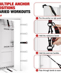 Heavy Resistance Bands With Handles For Home Gym, door anchor setup guide for tricep and bicep training, multiple anchor points.
