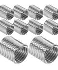 10pcs Stainless Steel Threaded Sleeve Inserts Kit M8 for repairing damaged threads in machinery and equipment helicoil style