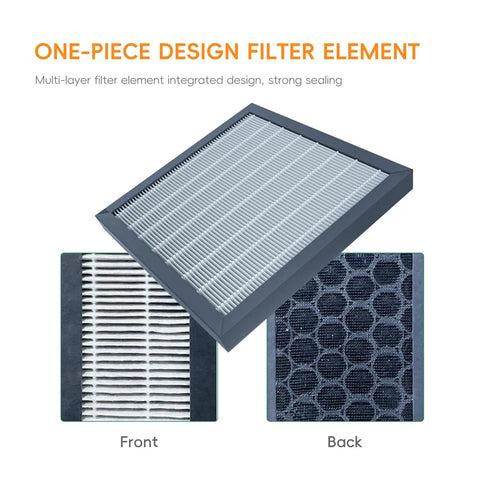 Front and back view of filter element for Green Mini Fume Extractor for Soldering, Laser Back Glass Removal And Micro Repairs
