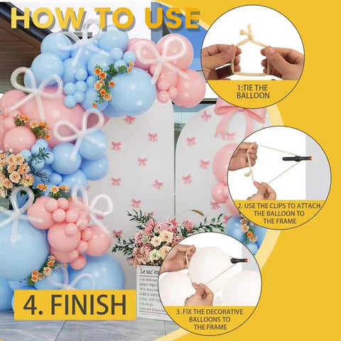Pro Grade Balloon Arch Kit With Heavy Duty Clips And All In One Accessories For Backdrops And Parties, Easy Setup For DIY Photoshoots